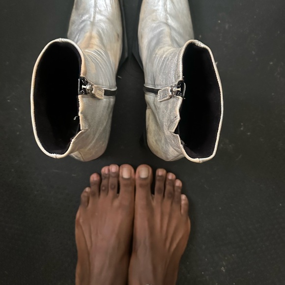 ASOS Metallic Silver Boots - Picture 1 of 8